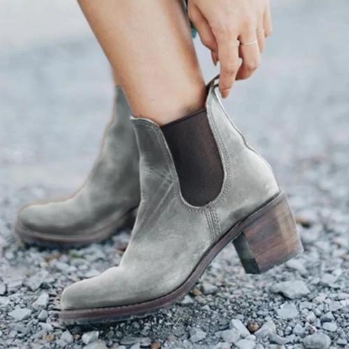Women Med Calf Ankle Boots