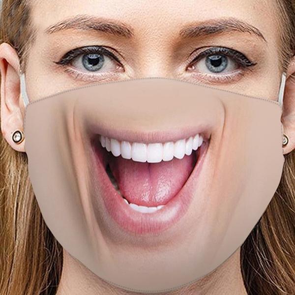 Funny Face Expression Breathable Cotton Face Mask