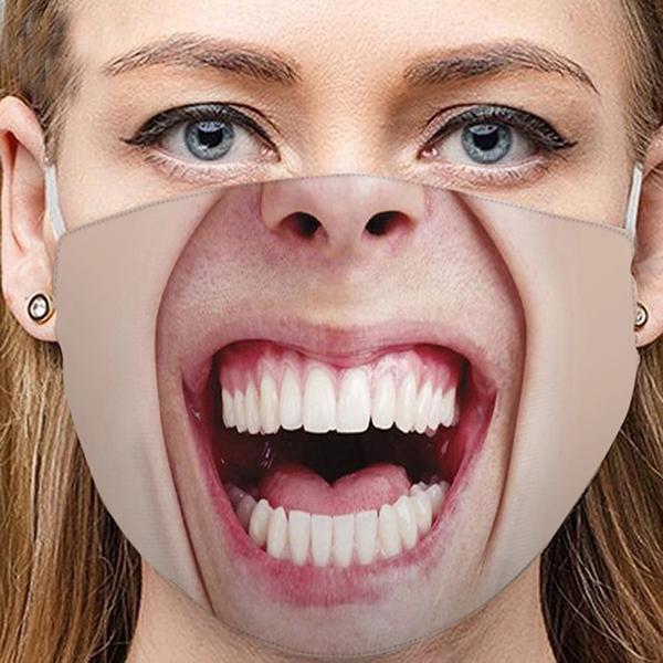 Funny Face Expression Breathable Cotton Face Mask