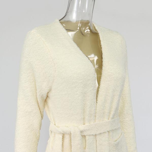 Super Soft Knit Long Bathrobe Pajamas Homewear Coat
