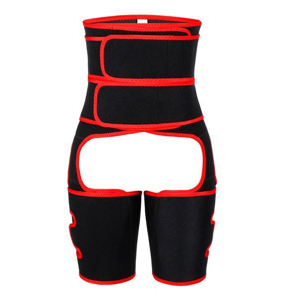 Double Belts Solid Color Thigh Shaper Loose Weight