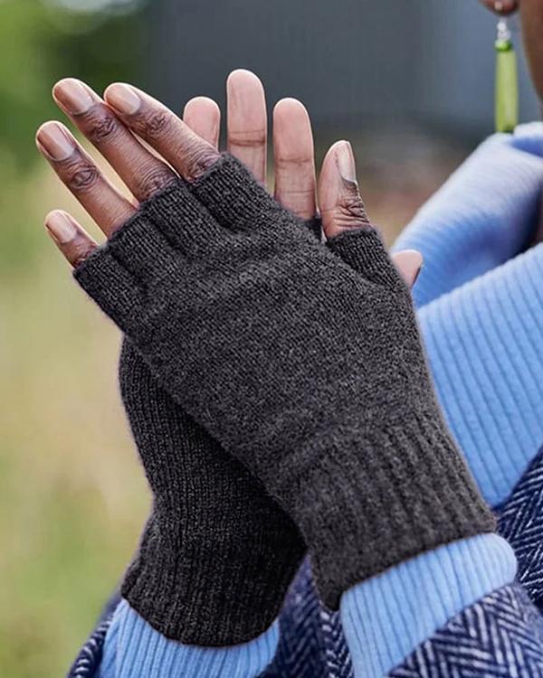 Vintage Statement Plain Fingerless Casual Gloves