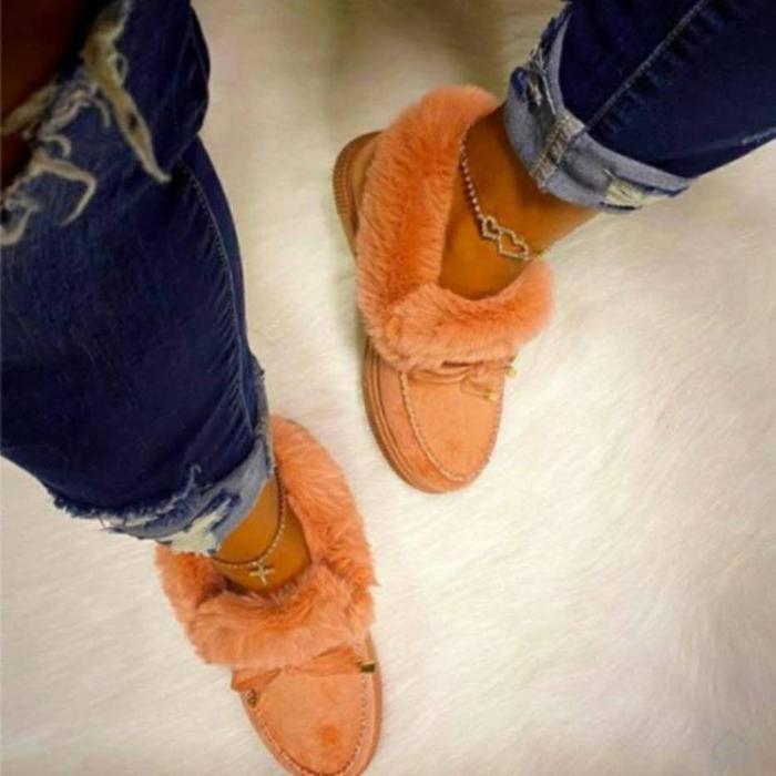 Winter Comfy Suede Casual Fashion Flat Snow Boots