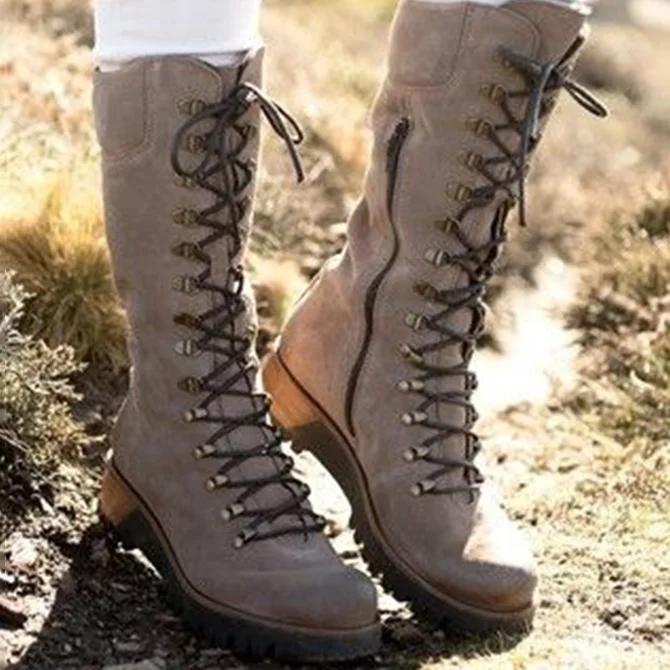 Low Heel Zipper Date Artificial Leather Boots