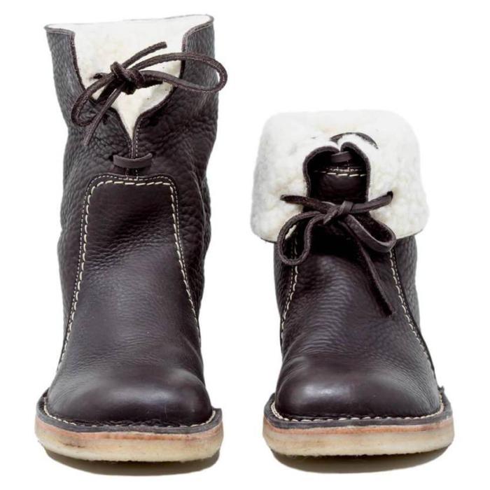Vintage Buttery-soft Waterproof Wool Lining Boots