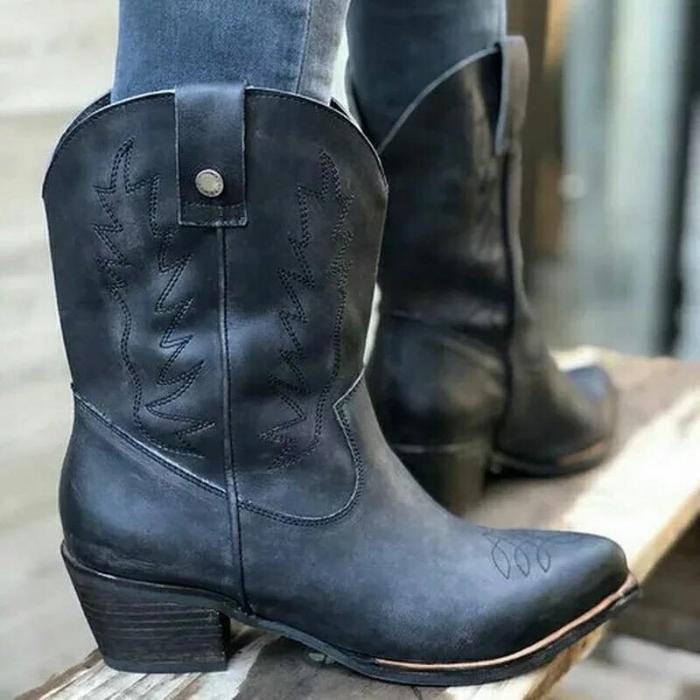 2019 New Classic Embroidered Western Cowboy Boots