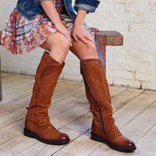 Women's Vintage Comfy Knee-High Boot