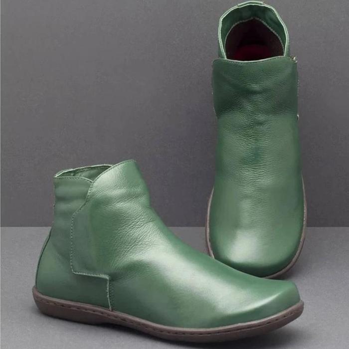 Slip On Daily Winter Flat Heel Boots