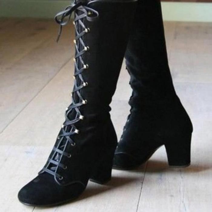 Women Fashion Steampunk Gothic Vintage Style Retro Punk Boots