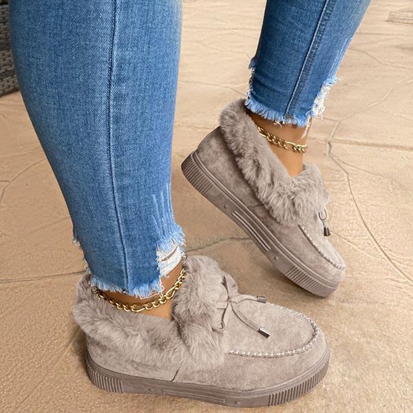 Winter Comfy Suede Casual Fashion Flat Snow Boots
