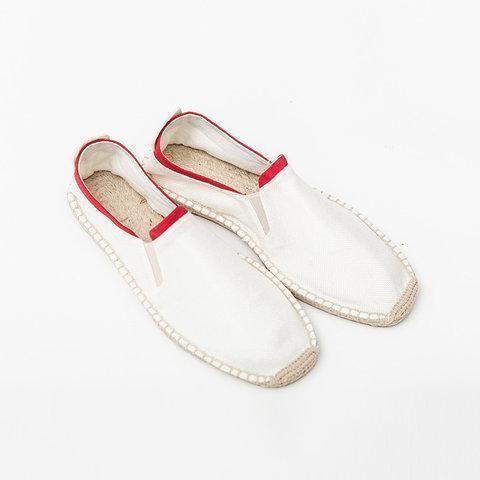 Color-block Linen Slip-On Flats Loafers