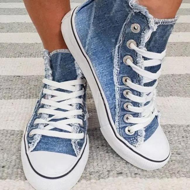 Denim  style canvas Sneakers