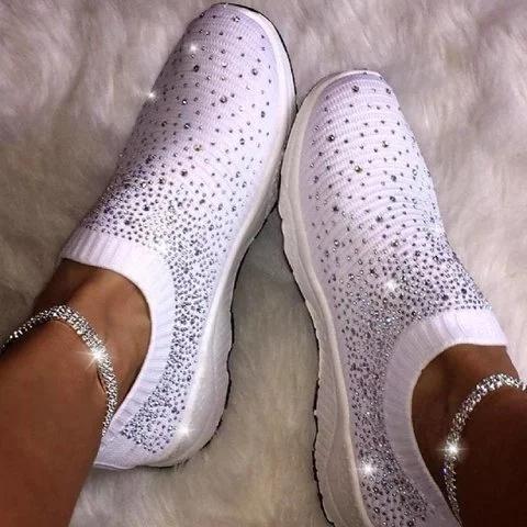 Rhinestone Breathable Casual Shoes Women's Sports Shoes