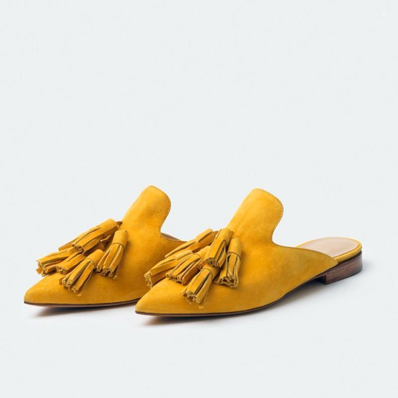 woven flat mule