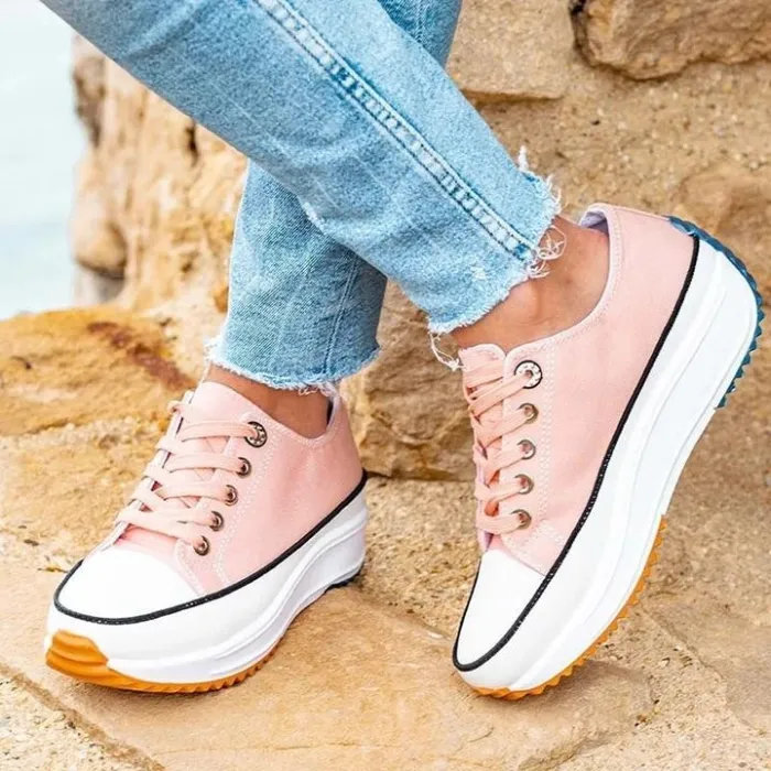 Women's Lace-up Flats Flat Heel Sneakers