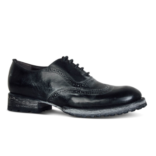 Comfortable Lace-up Square-heel Low-heel Men's Leather Shoes