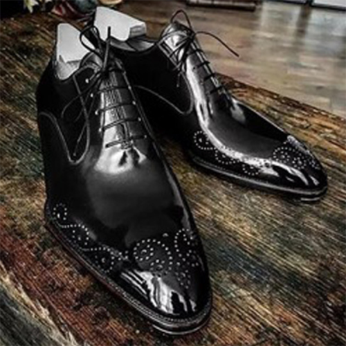 Men's Brock Shiny Lace-up Casual Leather Shoes