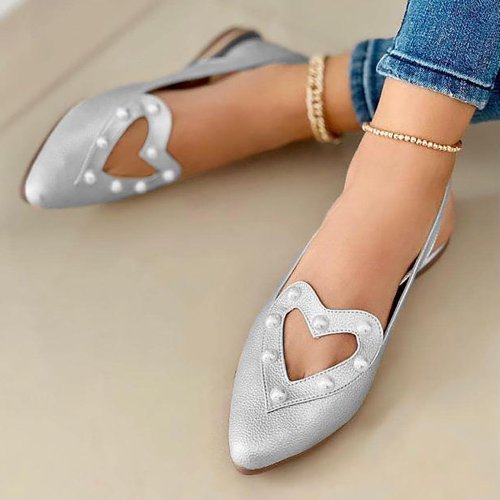 Pointed Toe Pearl Sandals
