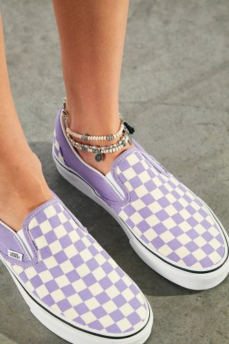 Classic Checkered Slip-On Shoes