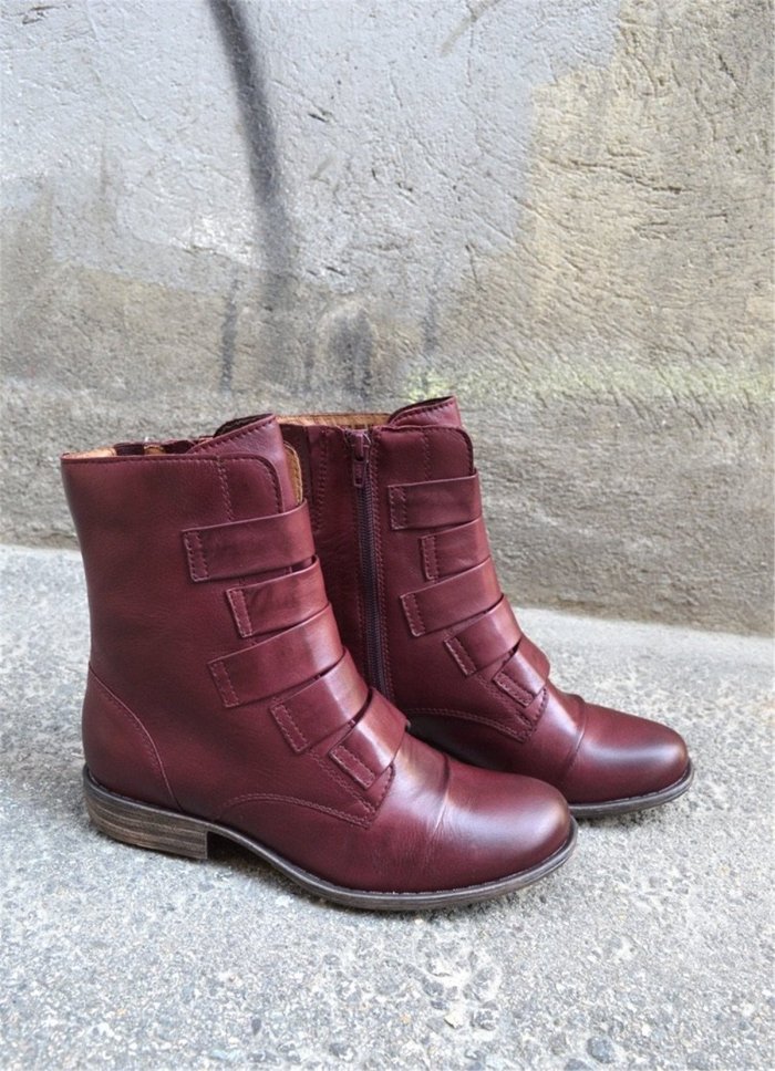 Women's Vintage Leather Daily Mid Boots (Ready for Fal and Win)