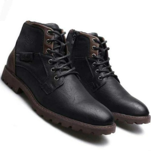 2021 Fashion Trend Low-heel Square Heel Men's Lace-up Low-top Martin Boots