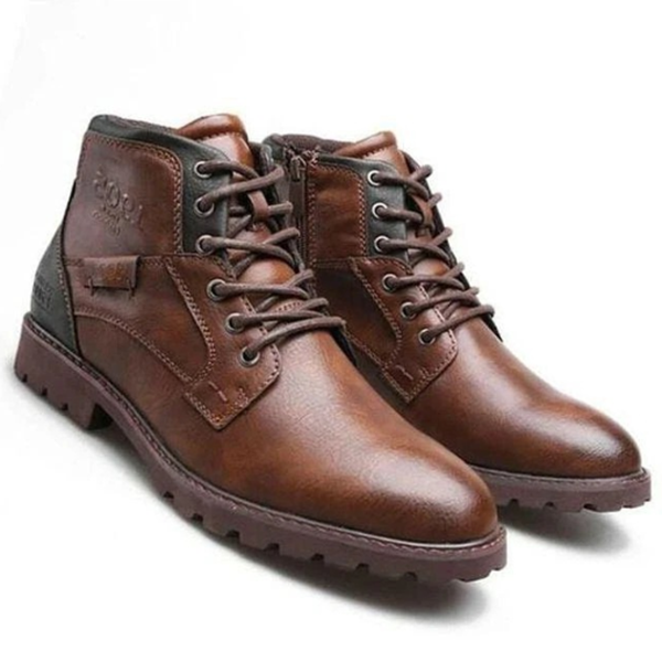 2021 Fashion Trend Low-heel Square Heel Men's Lace-up Low-top Martin Boots