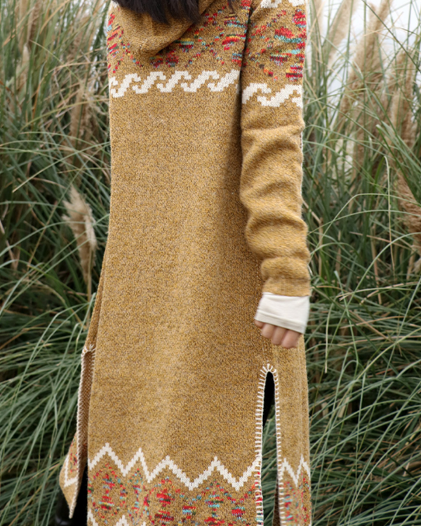 Vintage Long Bohemian Knitted Cardigan