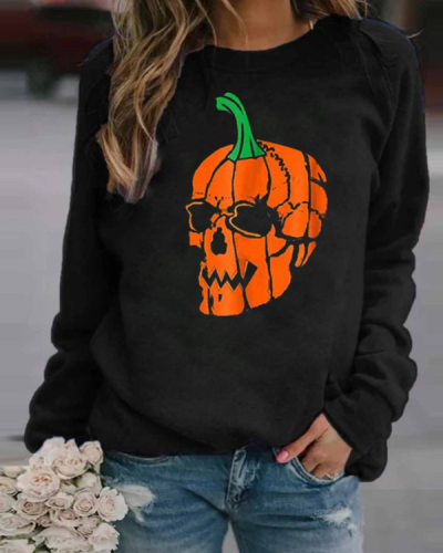 Halloween Print Sweatshirt