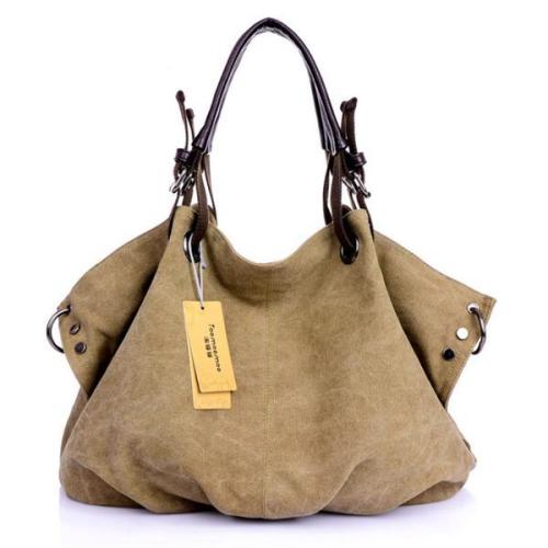 Outdoor Casual Canvas Large Capacity Shoulder Bag  Handbag