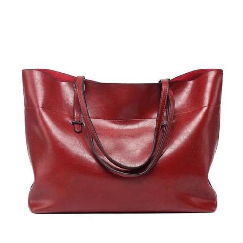 Women Leather Casual High Capacity Handbag Shopping Bag