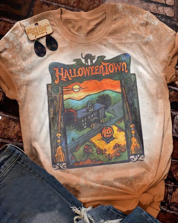 Halloweentown Vintage Bleached T-Shirt Tee