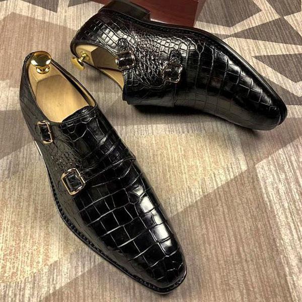 Men’s Classic Double Monk Strap Dress Shoes