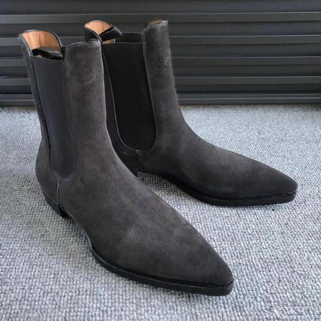 Men's Grey Suede Beatles Boots
