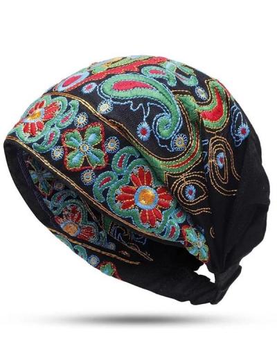 Womens Ethnic Style Embroidered Hats