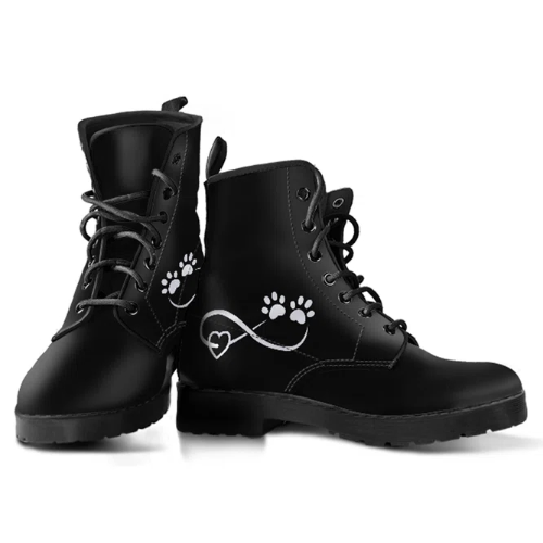 Simple Love Claw Print Martin Boots