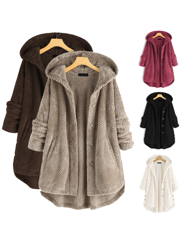 Women's Winter Fleece Open Front Coat