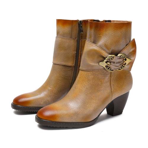 Leather Handmade Soft Ankle Boots
