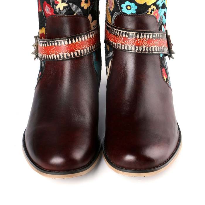 Casual Retro Leather Boots High Tube Boots