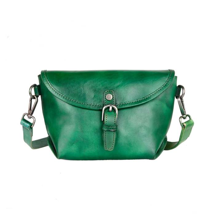 Retro Solid Color Leather Fashion Single Shoulder Bag