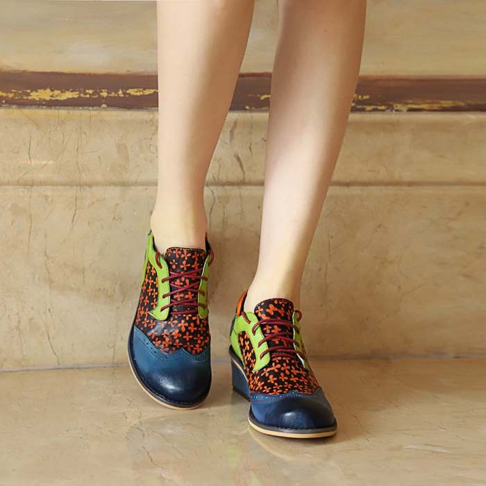 Casual Vintage Handmade Style Leather Fashion Shoes
