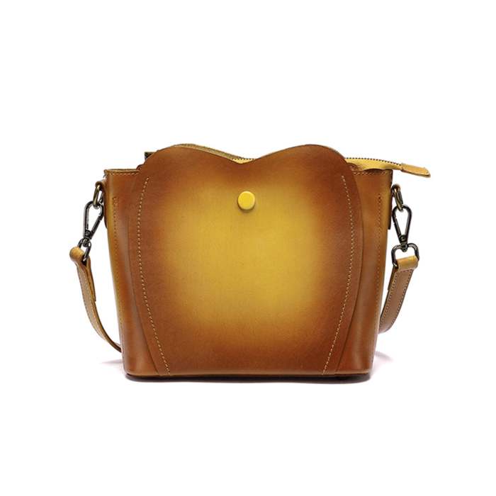 Retro Casual Simple Leather Fashion Bucket Bag