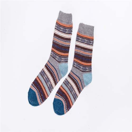 Vintage Warm Thick Stripe Socks(5 Colors)