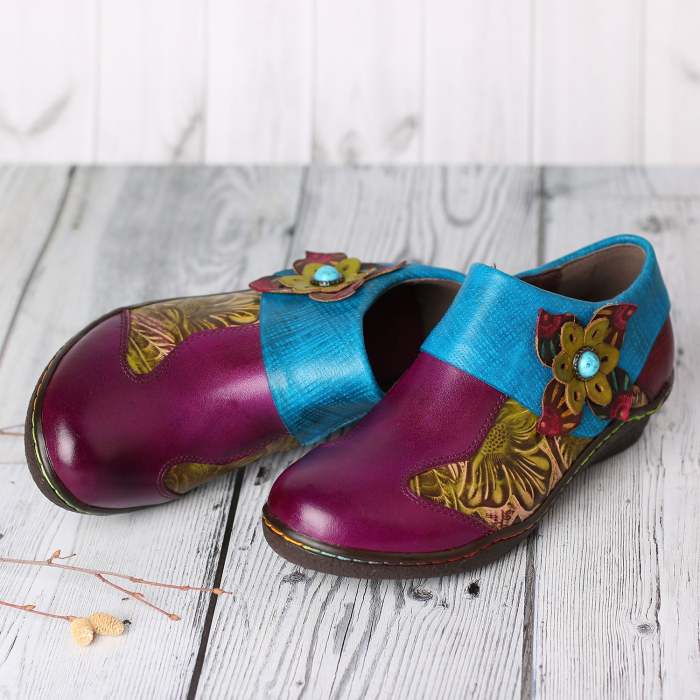 Hand-painted Genuine Leather Comfy Shoes