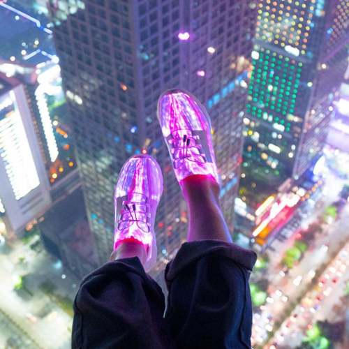 Fiber Optic LED Light Up Shoes for Women Fashion Sneaker
