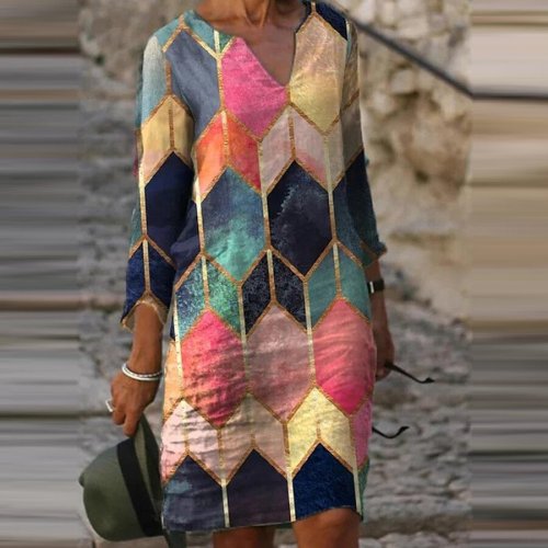 Ladies Casual V-Neck Dress