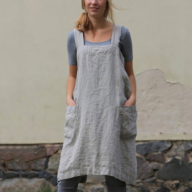 Pure Color Sling Home Linen Apron