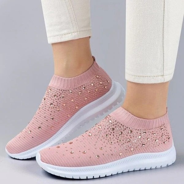 Rhinestone Breathable Casual Shoes Women's Sports Shoes