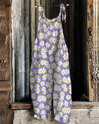 Fashion Printed Loose Casual Jumpsuit