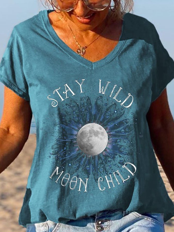 Stay Wild Moon Child Print T-Shirt