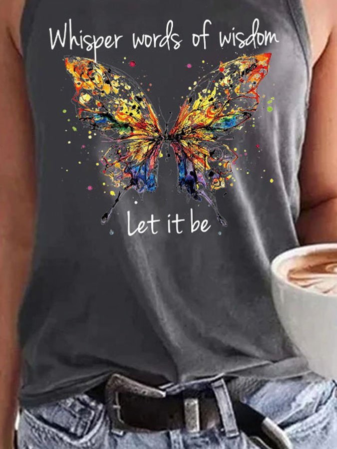 Whisper Words Of Wisdom Let It Be Butterfly Vest